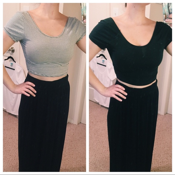 Brandy Melville Tops - Two Brandy Melville short sleeve crop tops